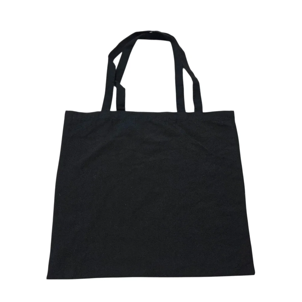 Reformation Black Canvas Tote Bag Reusable Shopping Bag Everyday‎ Carryall